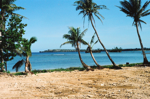 Tropical Beach and World War II historical site